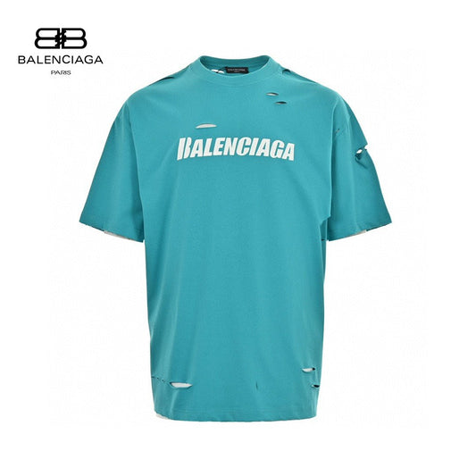 T-shirt Balenciaga à logo vieilli
