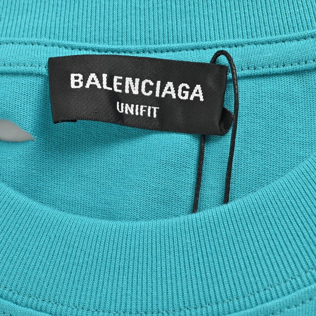 T-shirt Balenciaga à logo vieilli