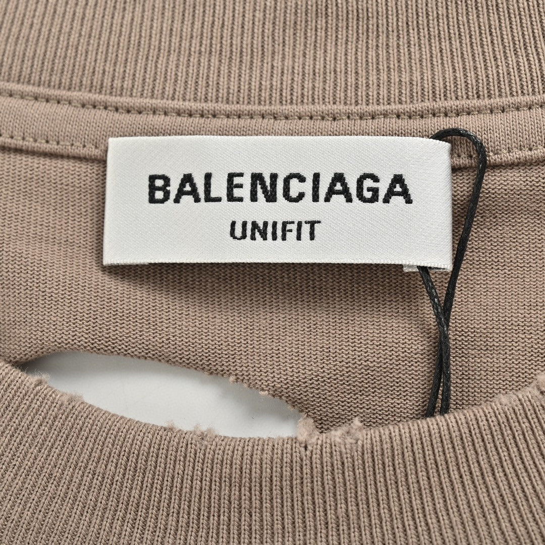 T-shirt Balenciaga à logo vieilli