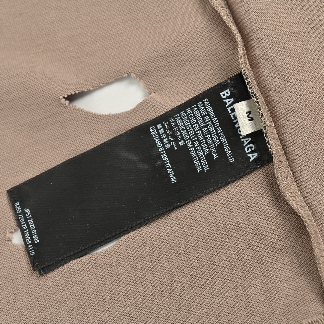 T-shirt Balenciaga à logo vieilli