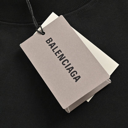 T-shirt Balenciaga à logo vieilli