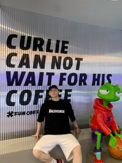 T-shirt Balenciaga à logo vieilli