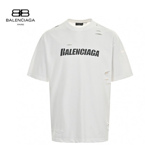 T-shirt Balenciaga à logo vieilli