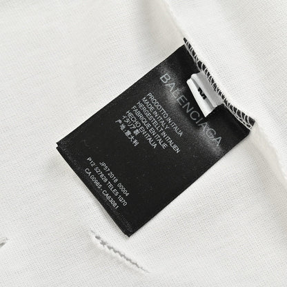 T-shirt Balenciaga à logo vieilli