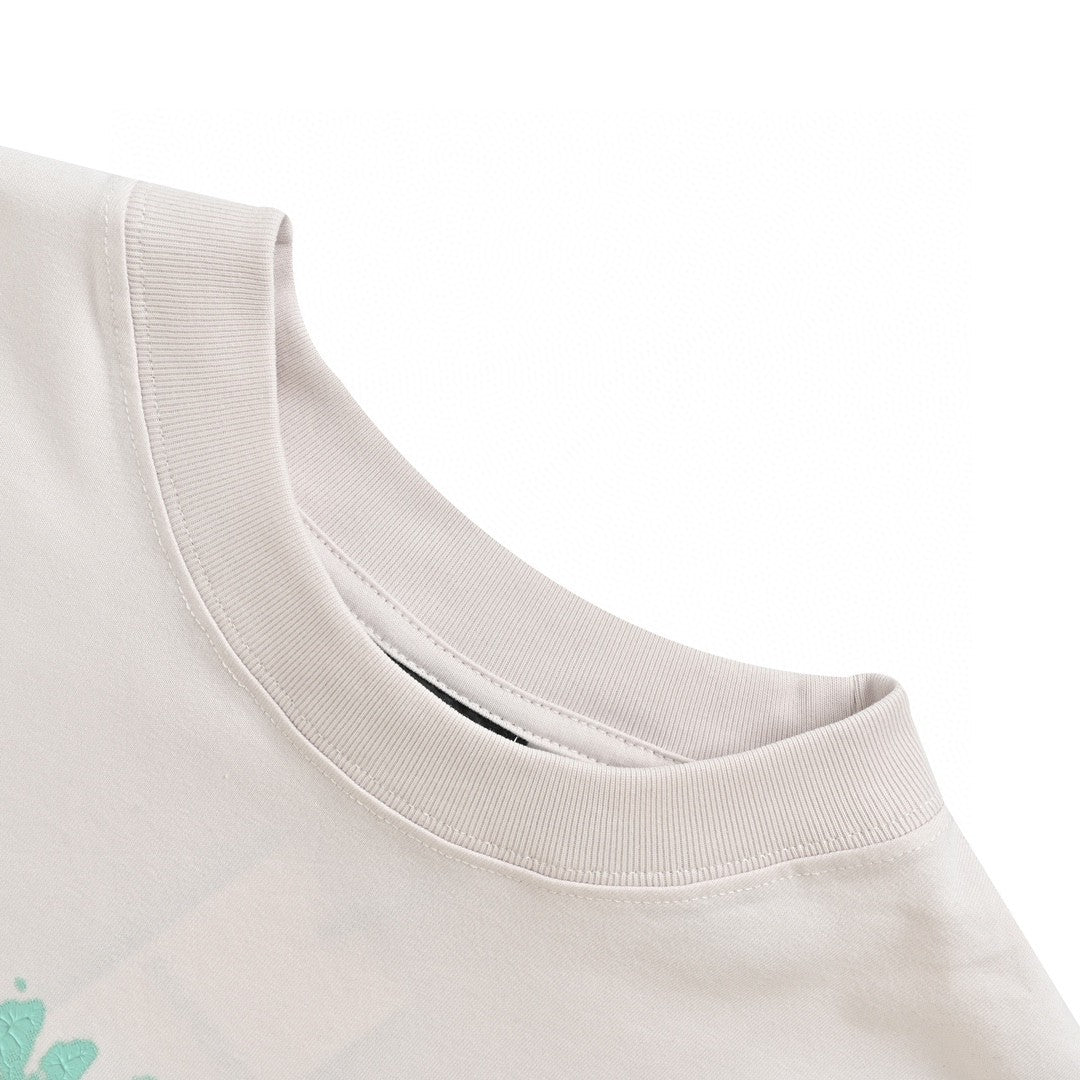 T-shirt Balenciaga blanc à logo vieilli