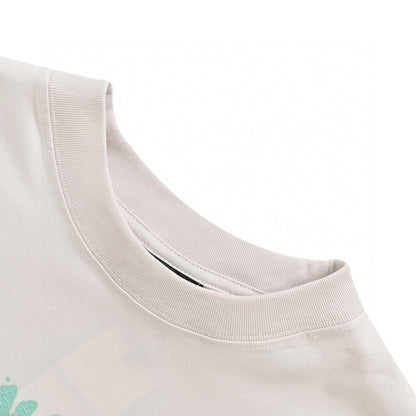 T-shirt Balenciaga blanc à logo vieilli