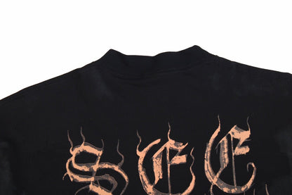 T-shirt Balenciaga à logo gothique noir