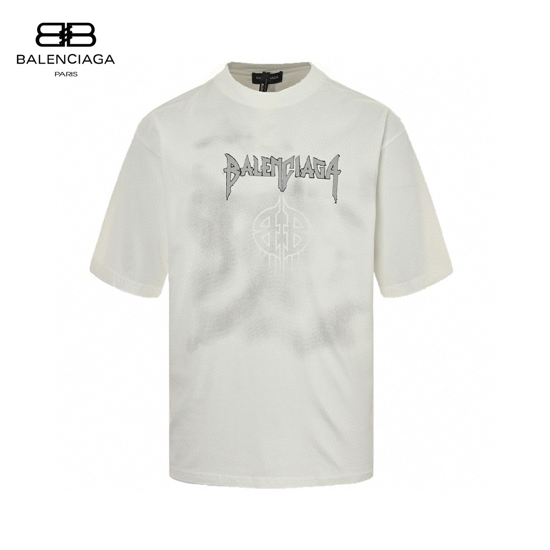 T-shirt Balenciaga à logo gothique (blanc)