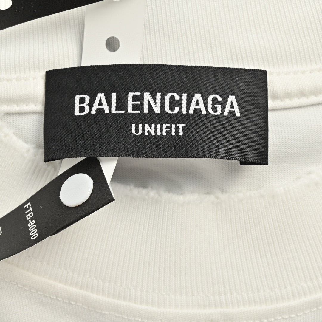 T-shirt Balenciaga à logo gothique (blanc)
