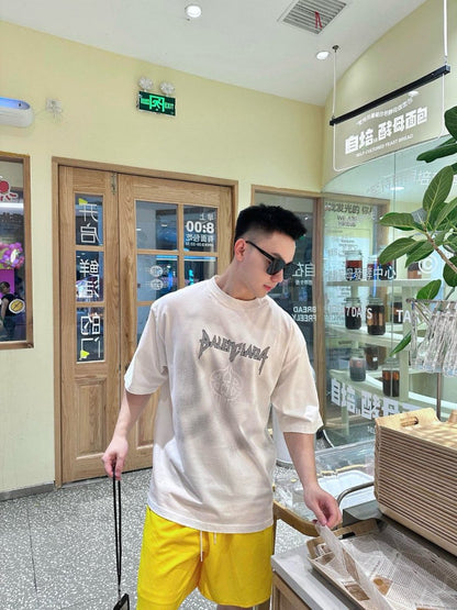 T-shirt Balenciaga à logo gothique (blanc)