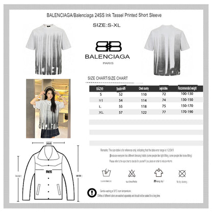 T-shirt à rayures dégradées Balenciaga