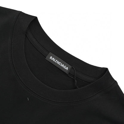 T-shirt noir Balenciaga à logo graffiti