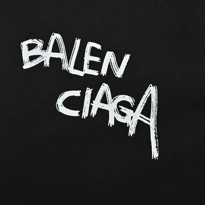 T-shirt noir Balenciaga à logo graffiti