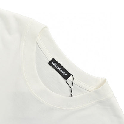 T-shirt blanc Balenciaga à logo graffiti