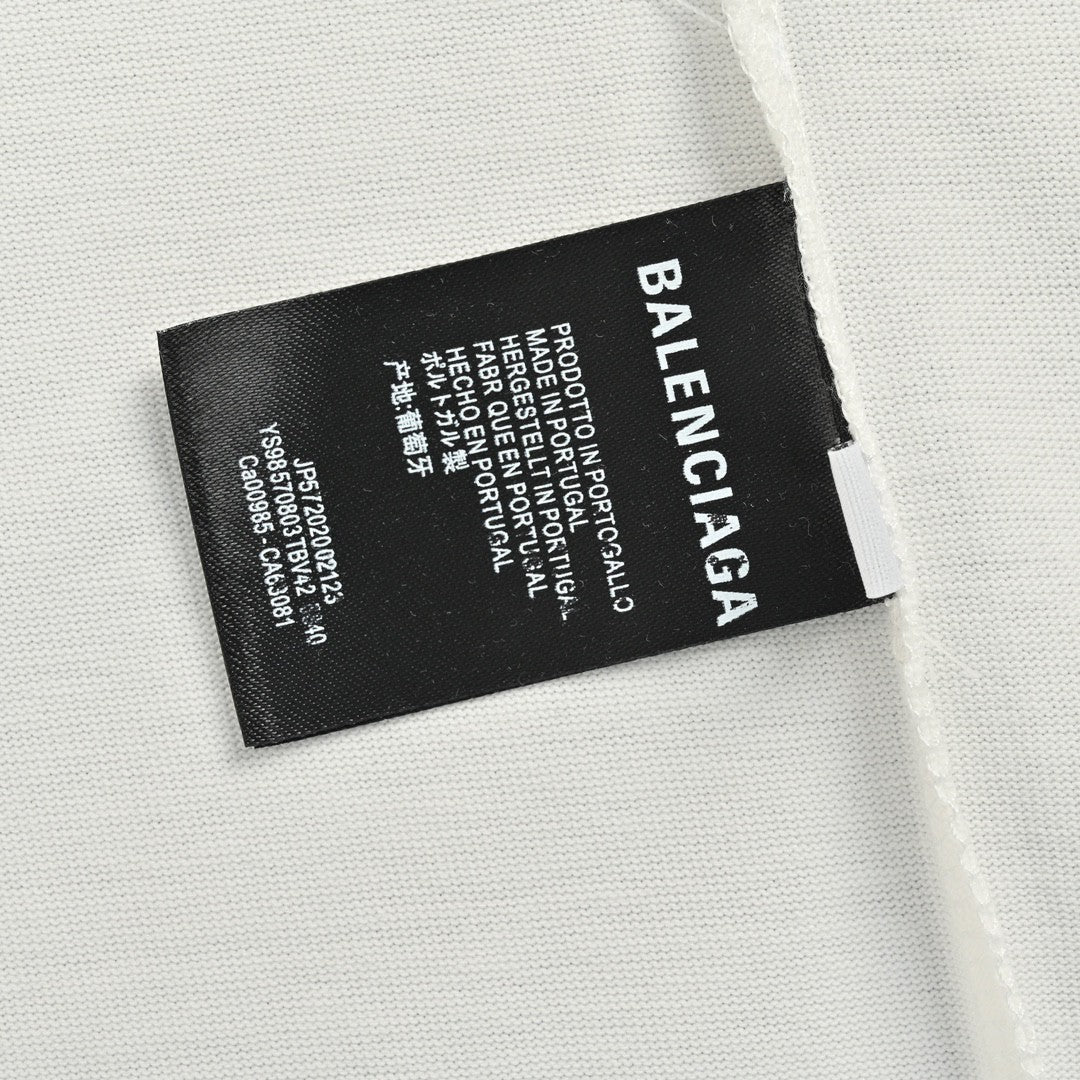 T-shirt blanc Balenciaga à logo graffiti