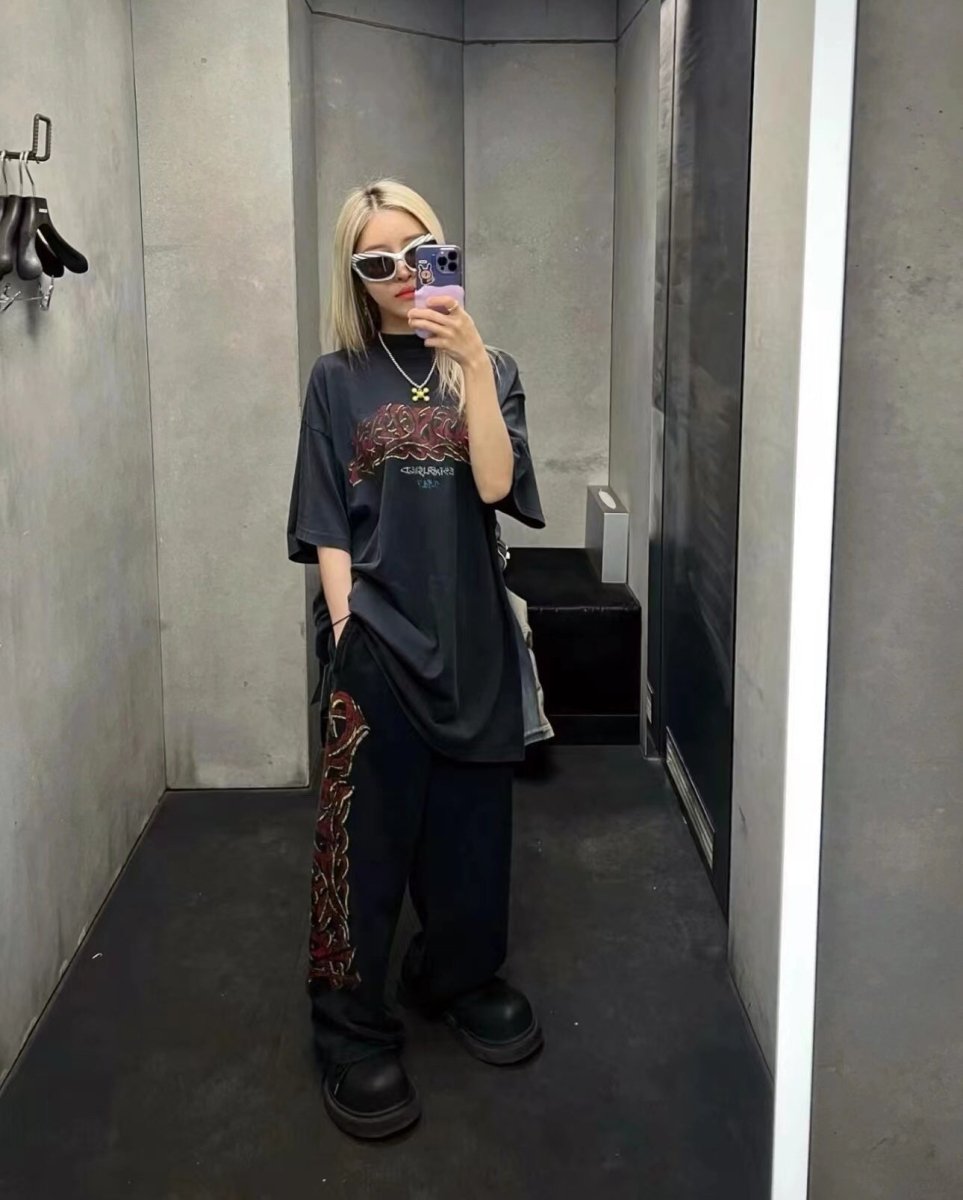 T-SHIRT BALENCIAGA GRAFFITI NOIR