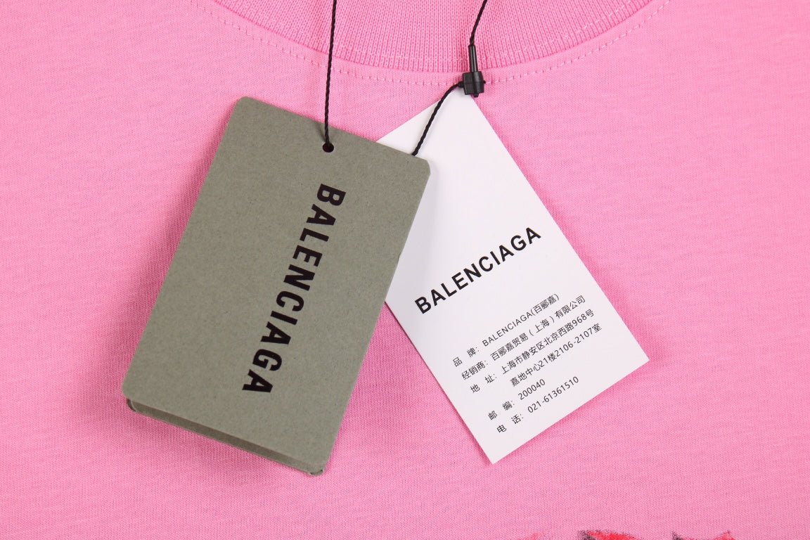 T-SHIRT BALENCIAGA GRAFFITI ROSE