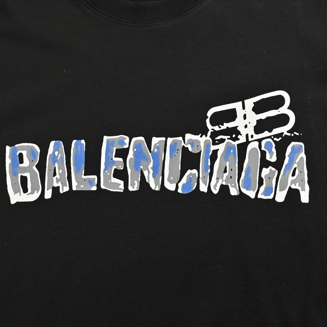 T-shirt Balenciaga à logo graphique (noir)