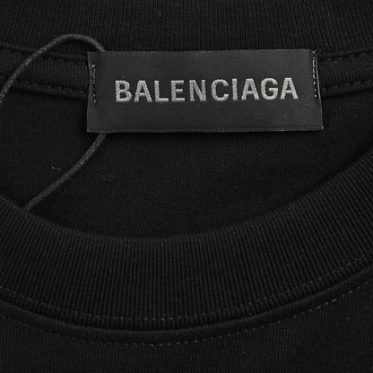 T-shirt noir Balenciaga à logo graphique multicolore