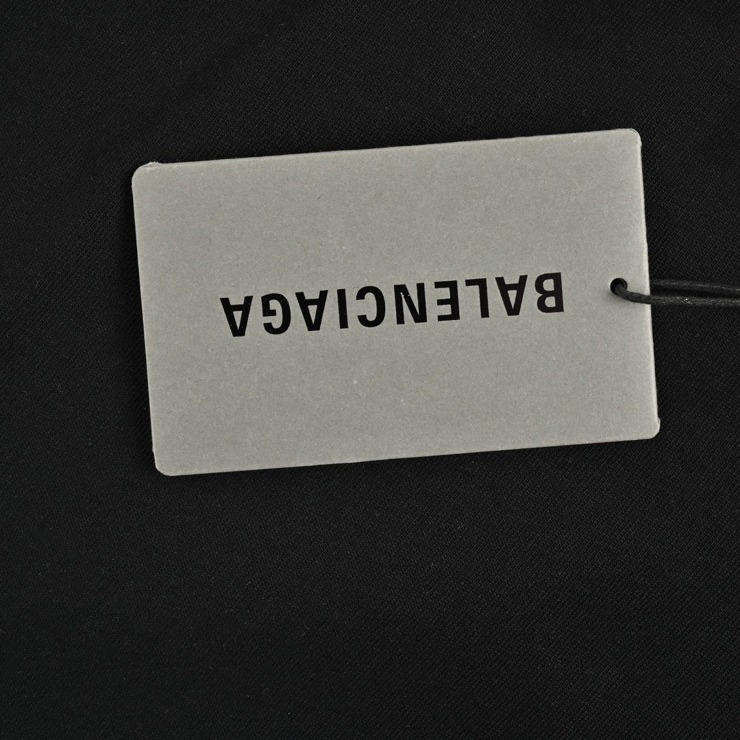 T-shirt noir Balenciaga à logo graphique multicolore