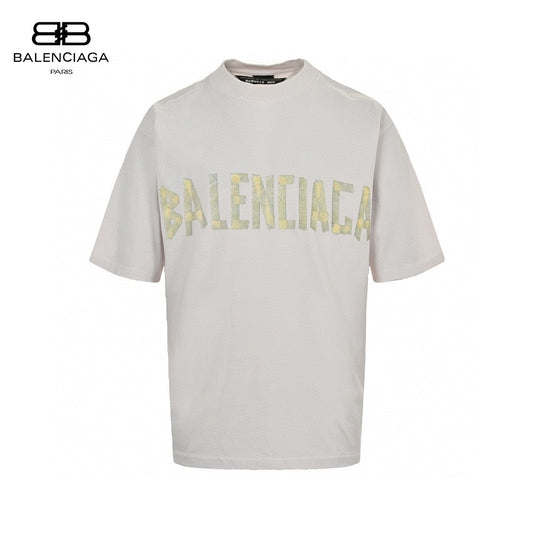 T-shirt Balenciaga à logo pastel blanc cassé