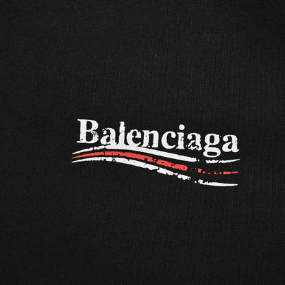 T-shirt noir de campagne politique Balenciaga