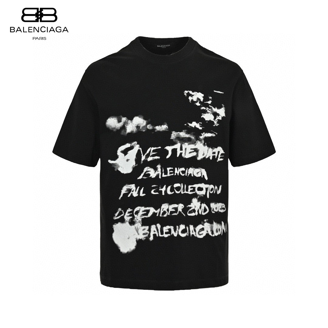T-shirt noir Balenciaga Save the Date