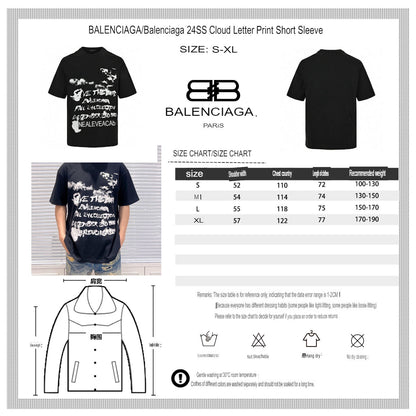 T-shirt noir Balenciaga Save the Date