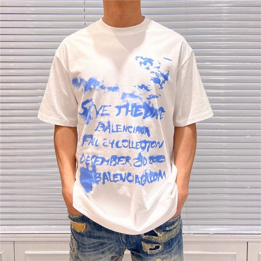 T-shirt blanc Balenciaga Save the Date