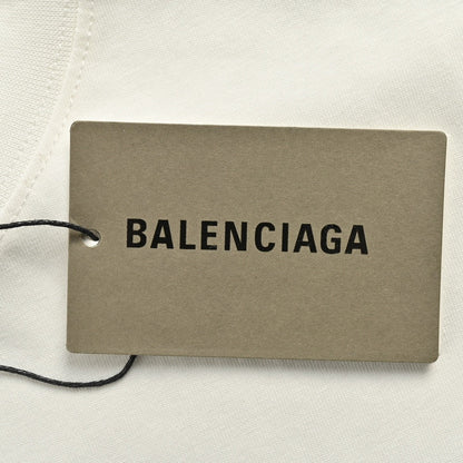 T-shirt Balenciaga à logo imprimé fumée (blanc)