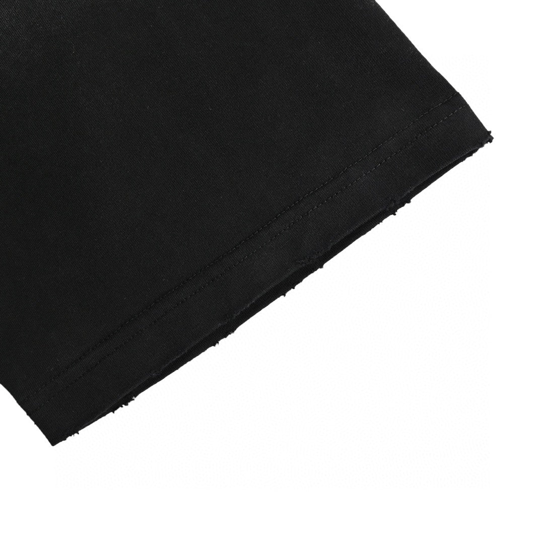 T-shirt Balenciaga à logo peint à la bombe (noir)