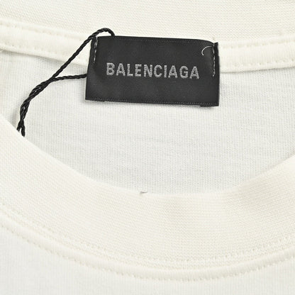 T-shirt Balenciaga à logo pochoir (blanc)