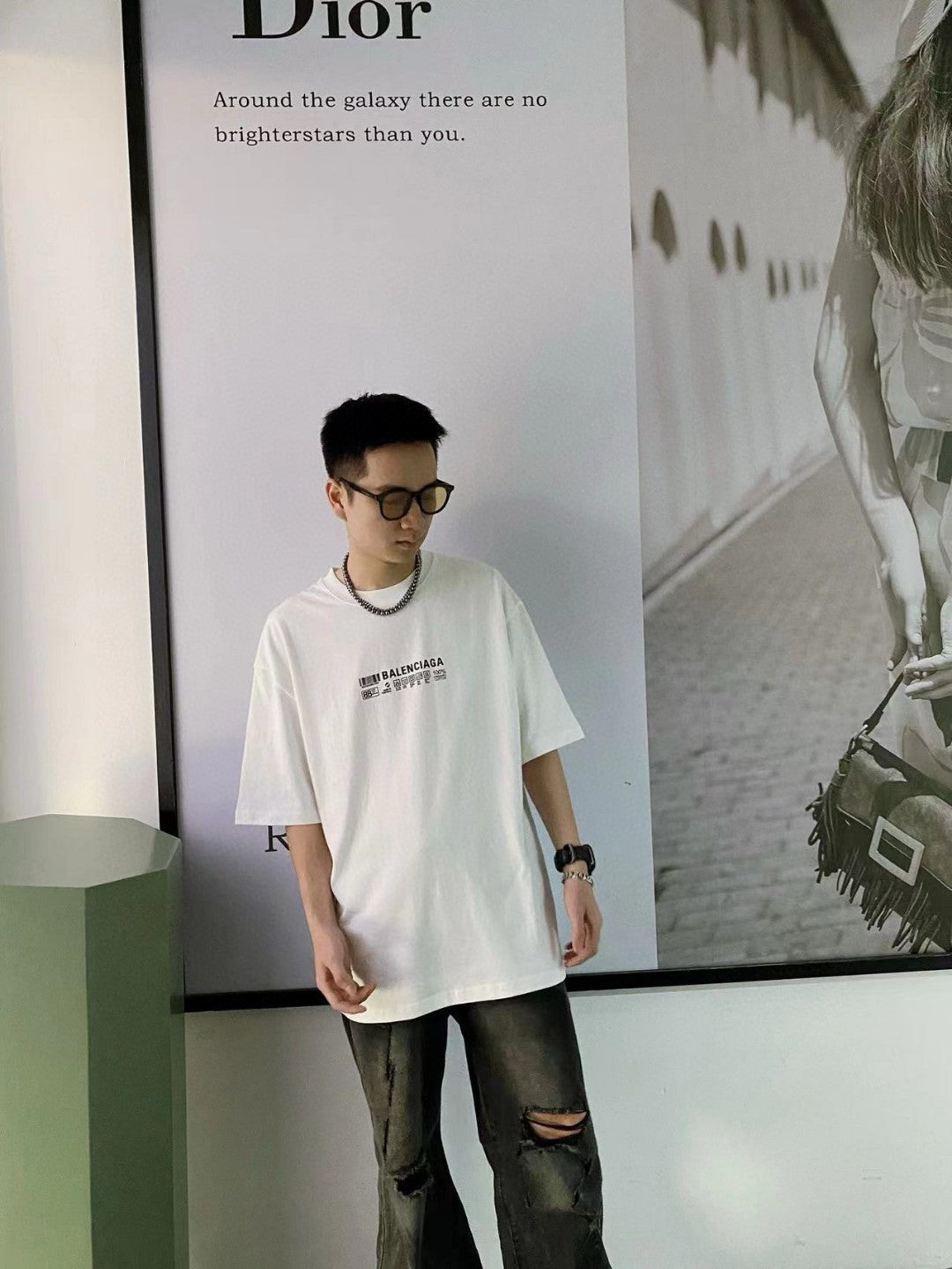 T-shirt Balenciaga - Motif code-barres