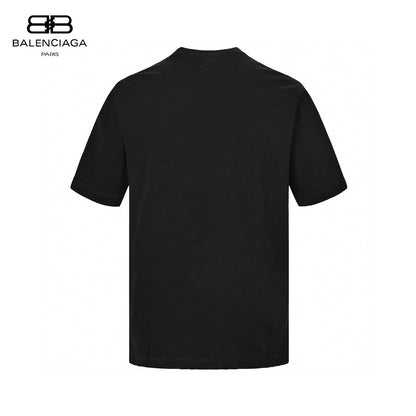 T-shirt Balenciaga à logo ruban (noir)