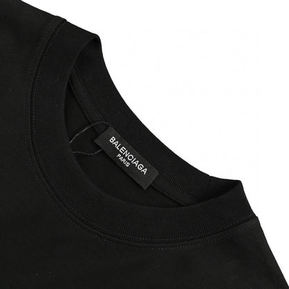 T-shirt Balenciaga à logo ruban (noir)