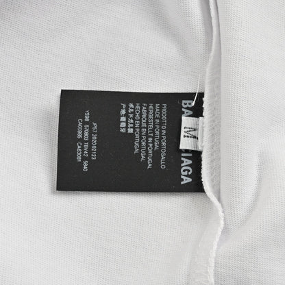 T-shirt Balenciaga à logo ruban (blanc)