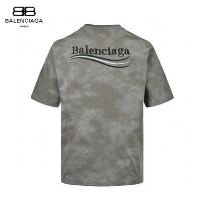 T-shirt Balenciaga Tie-Dye Logo (Gris)