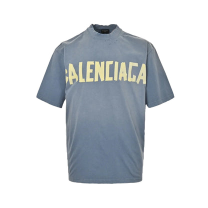 T-shirt Balenciaga Vintage Logo bleu