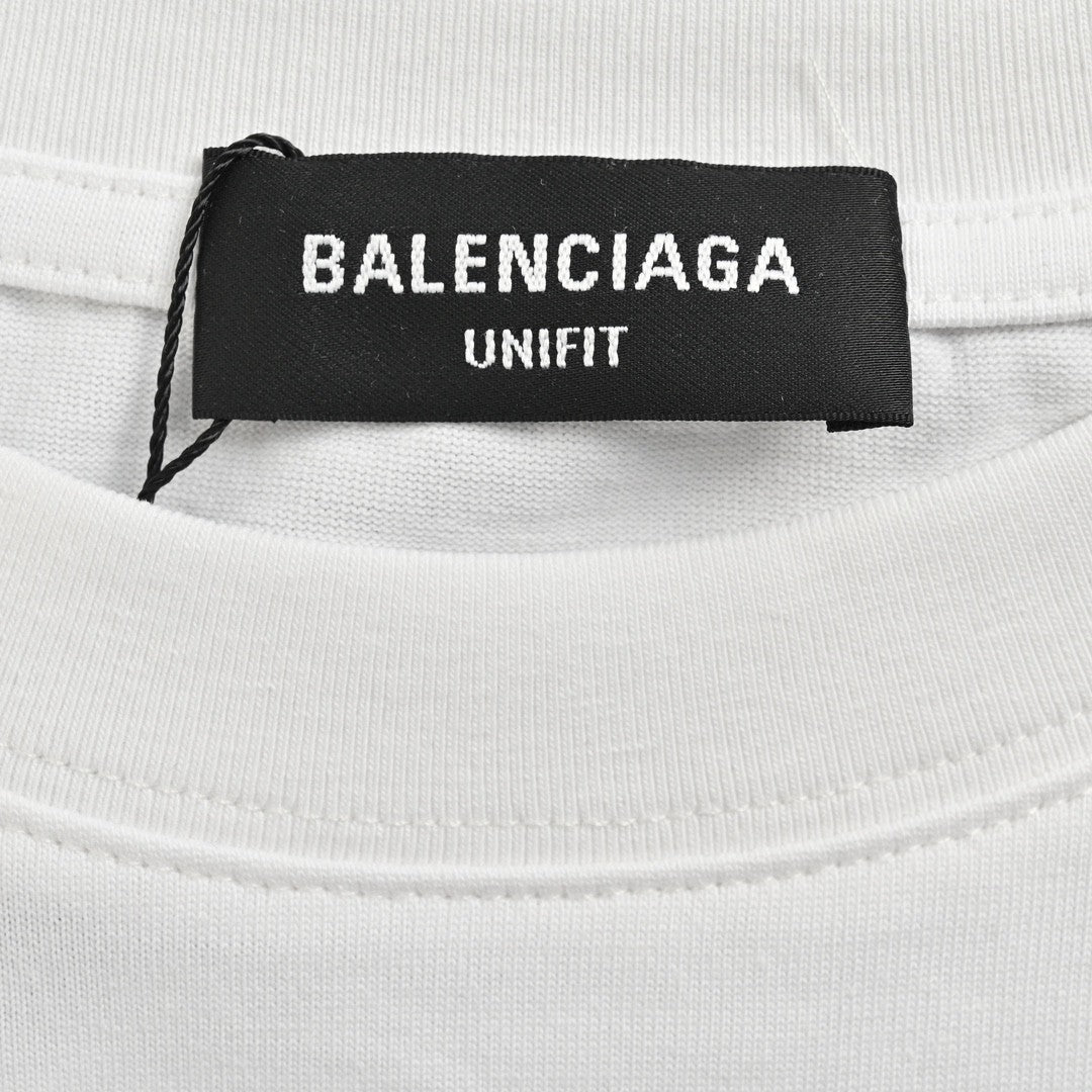 T-shirt blanc Balenciaga à motif audacieux