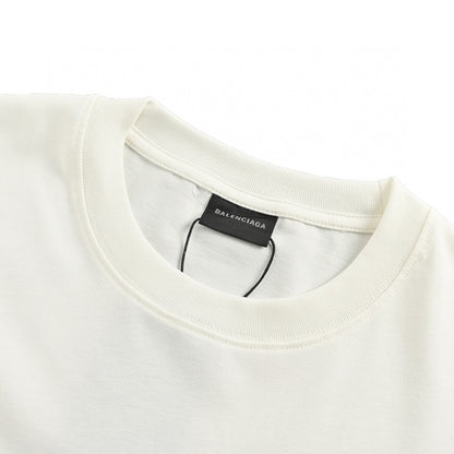 T-shirt blanc Balenciaga avec motif Paris