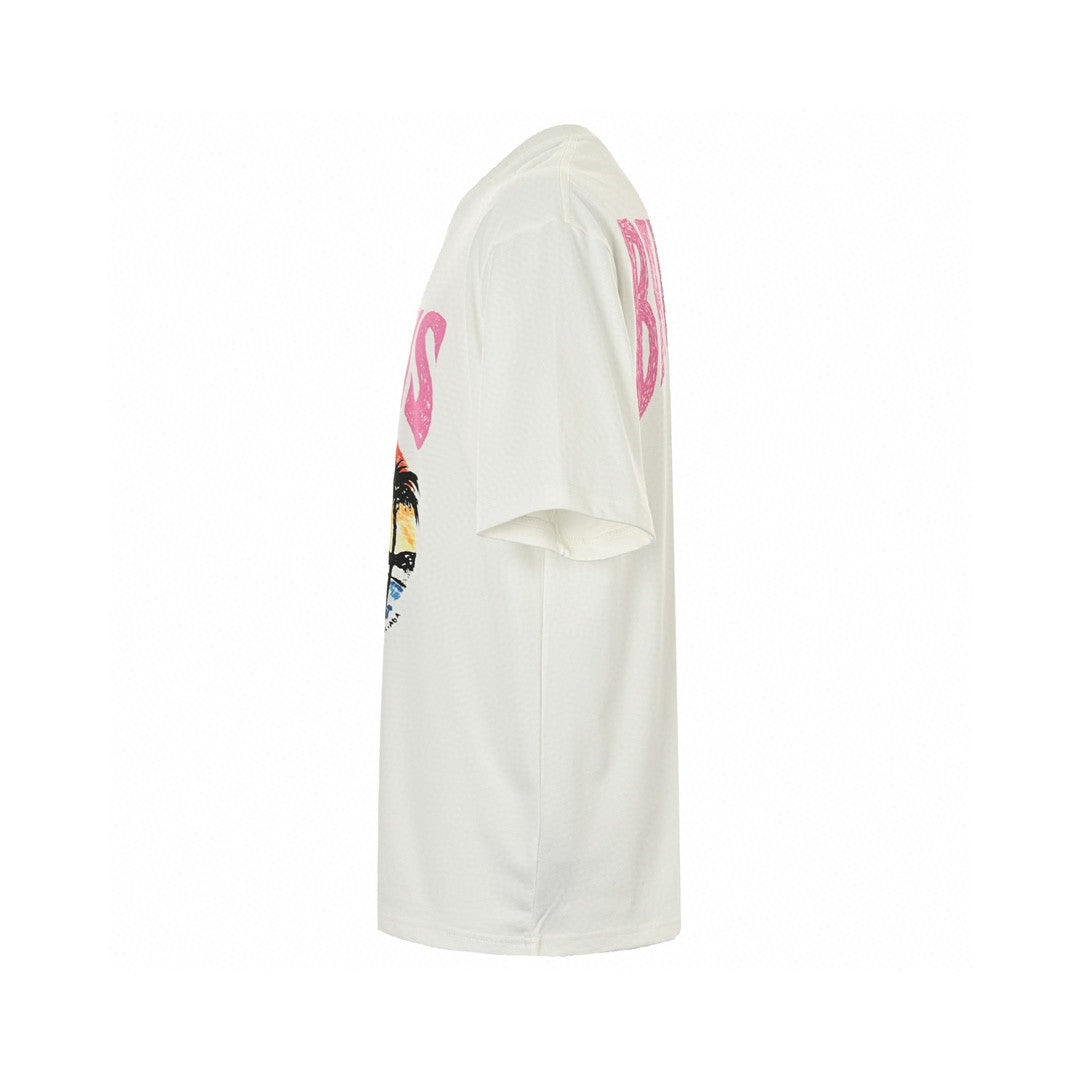 T-shirt blanc Balenciaga avec motif Paris