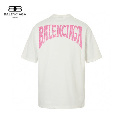 T-shirt blanc Balenciaga avec motif Paris