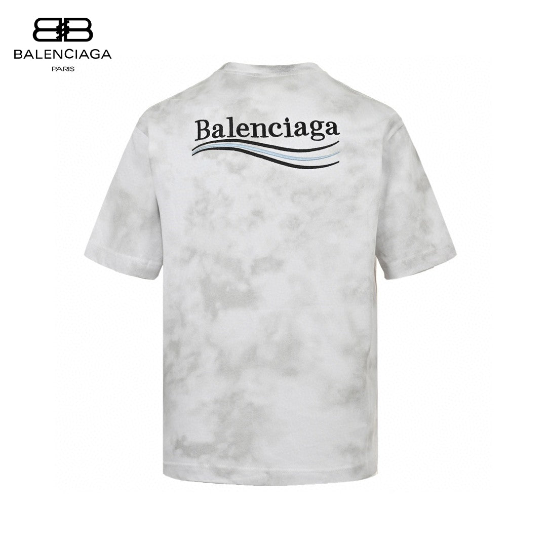 T-shirt Balenciaga blanc tie-dye