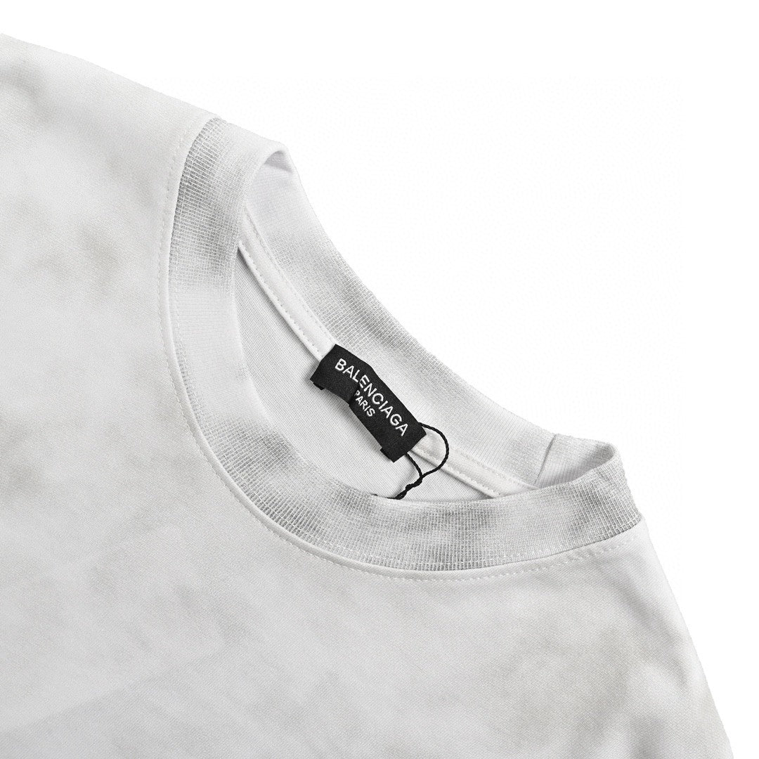 T-shirt Balenciaga blanc tie-dye