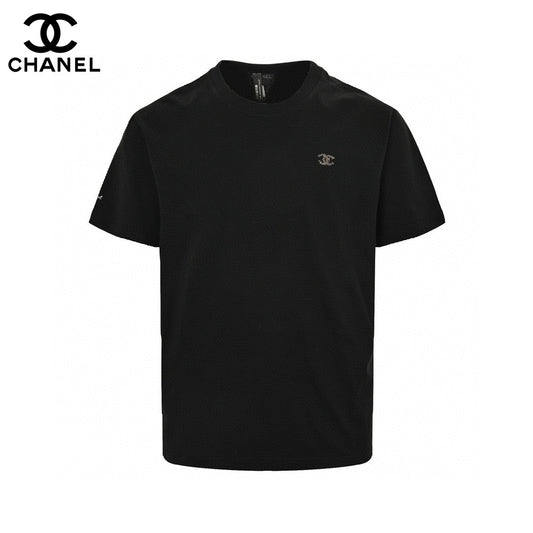 T-shirt Chanel à logo classique noir