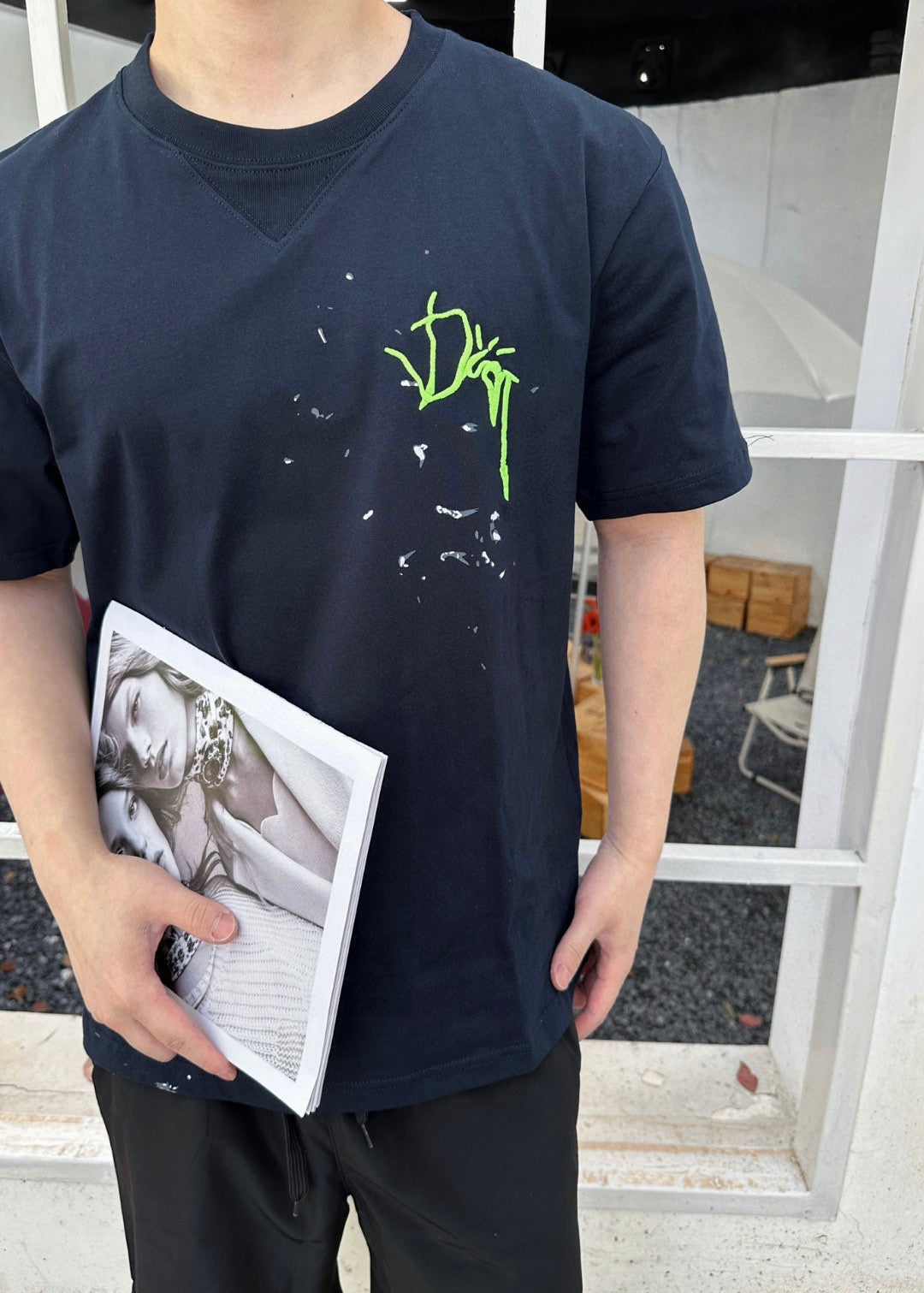 T-shirt Dior Artistic Splatter (Noir)