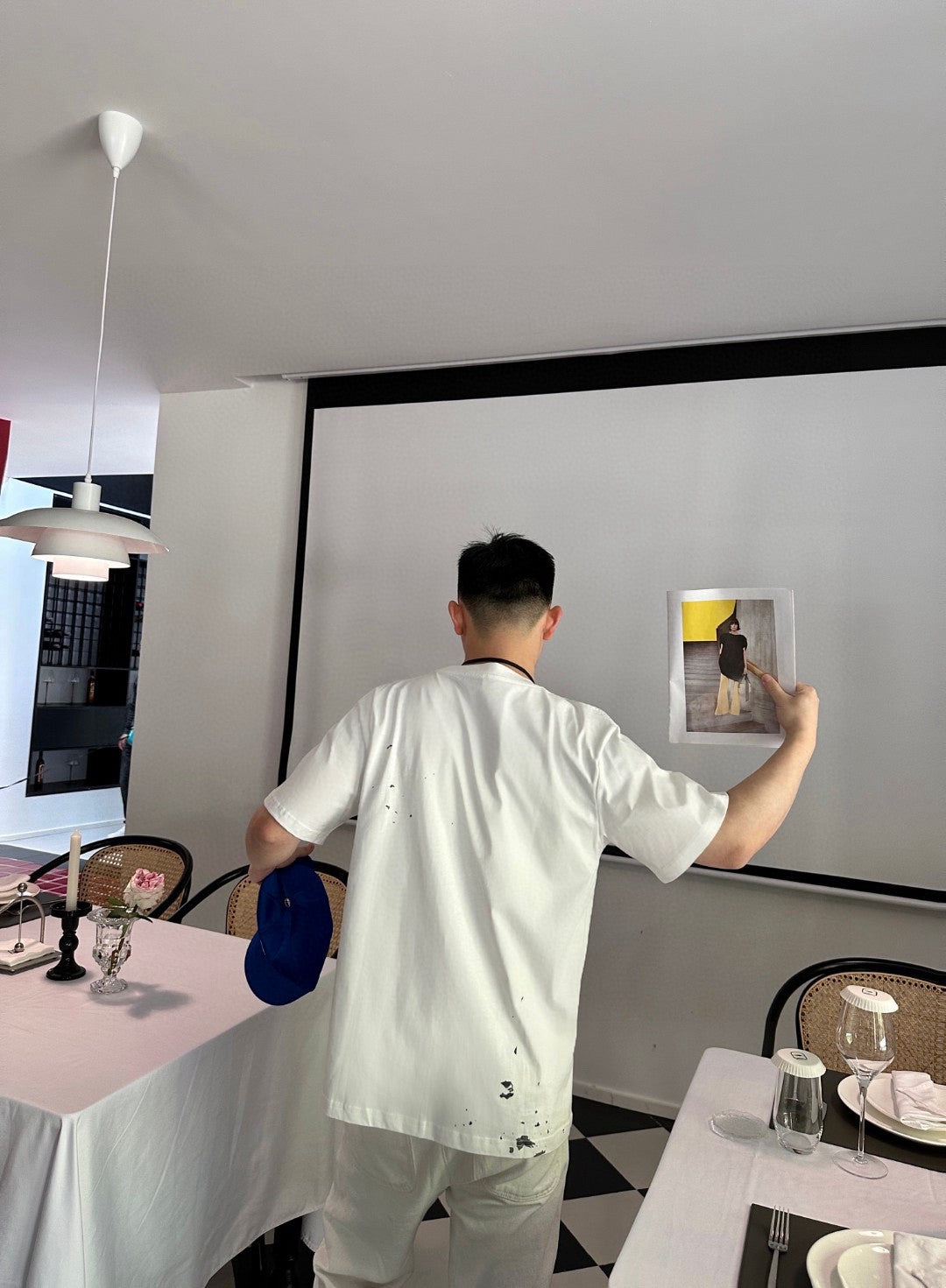 T-shirt Dior Artistic Splatter (Blanc)