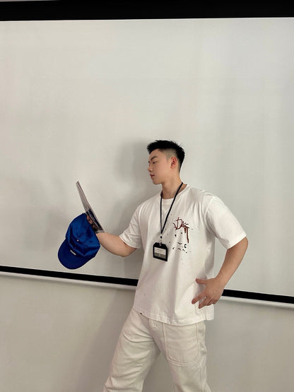 T-shirt Dior Artistic Splatter (Blanc)