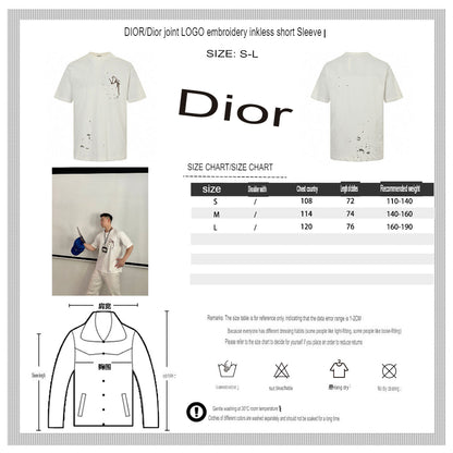 T-shirt Dior Artistic Splatter (Blanc)