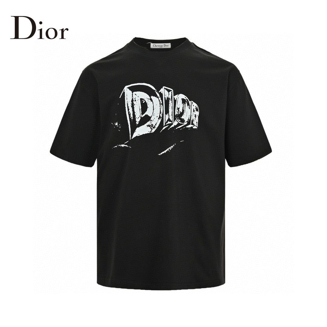 T-shirt noir Dior avec logo audacieux